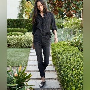 FRANK & EILEEN Sligo Skinny Jean Black Power Denim Ankle Sz 30 Stretch New $298